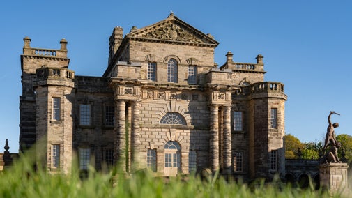 The north front of Sir John Vanbrugh's theatrical Seaton Delaval Hall, Northumberland